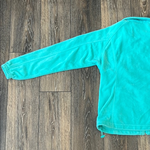 Columbia Turquoise Zip Up Fleece Jacket Ladies Large - Picture 6 of 14